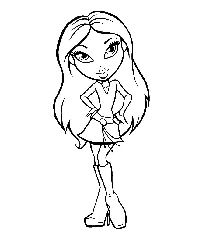 Free printable bratz coloring pages for kids cartoon coloring pages coloring pages princess coloring pages