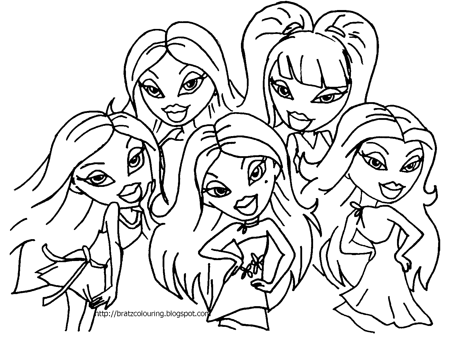 Bratz coloring pages printable for free download