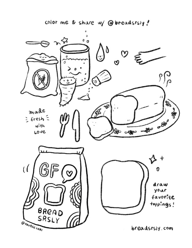 Bread srsly coloring page â bread srsly