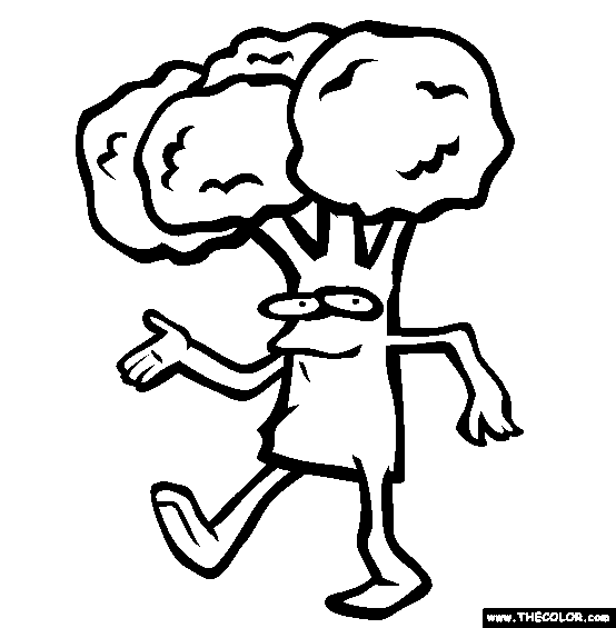 Broccoli coloring page free broccoli online coloring