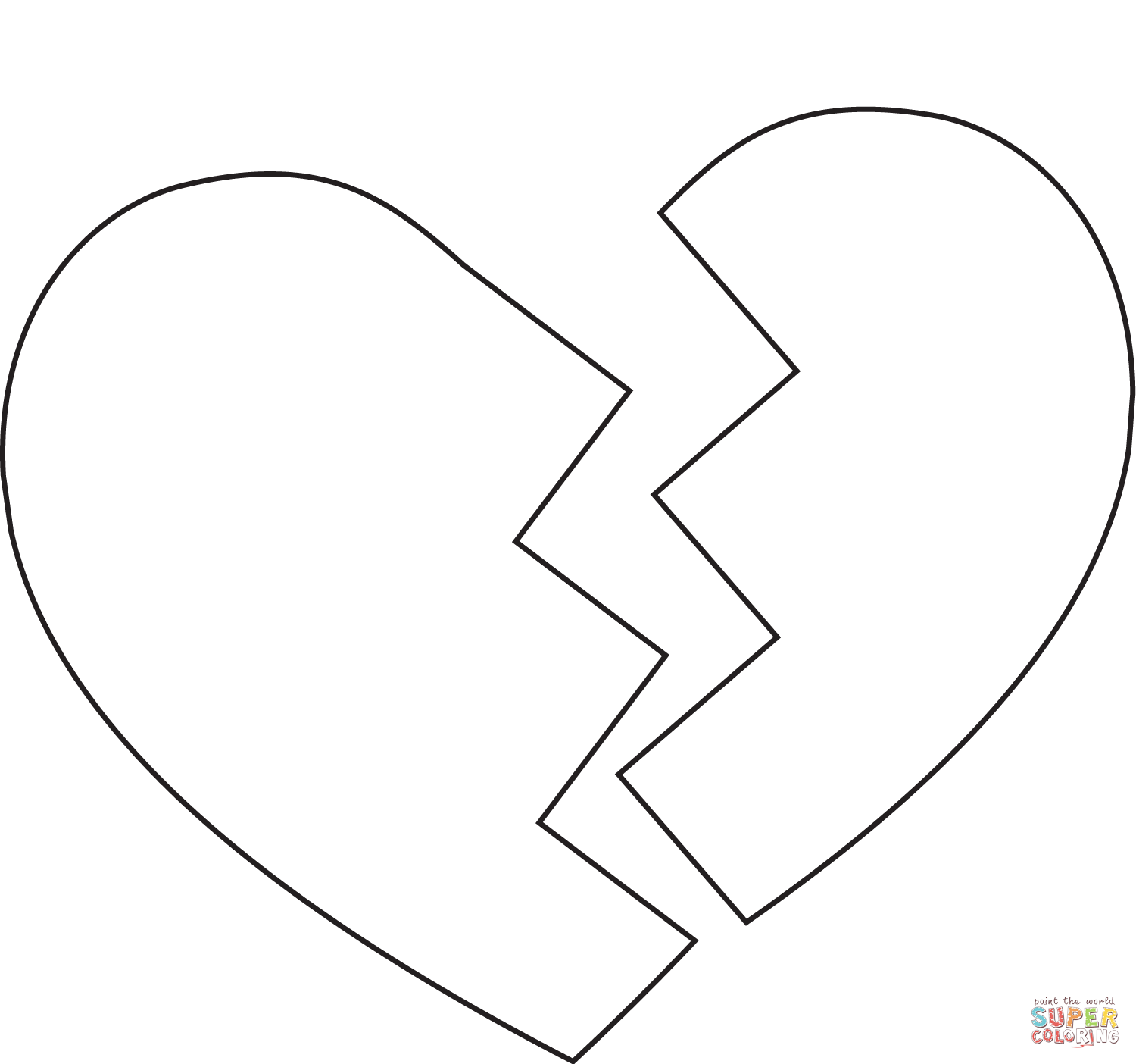 Broken heart coloring page free printable coloring pages