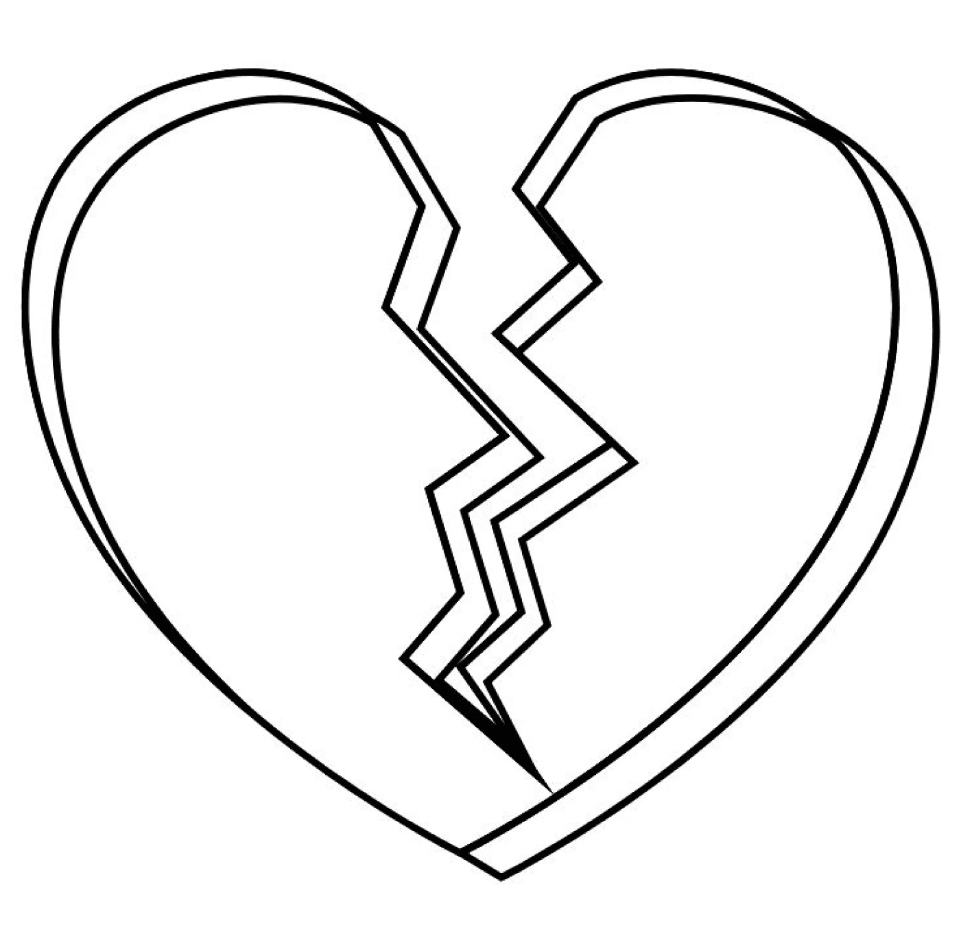 Broken hearts coloring pages printable for free download