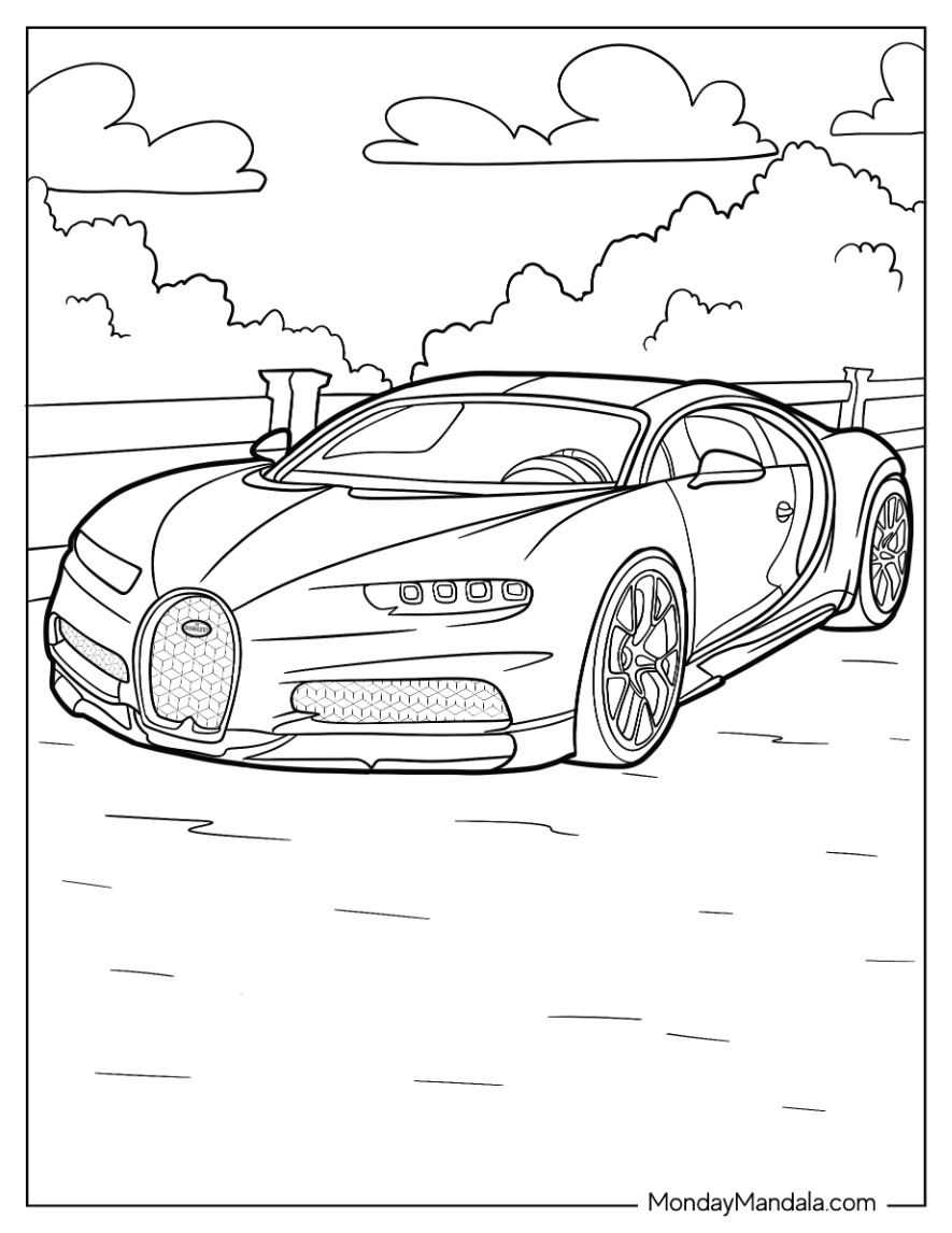 Bugatti coloring pages free pdf printables