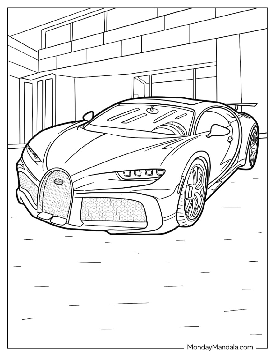 Bugatti coloring pages free pdf printables