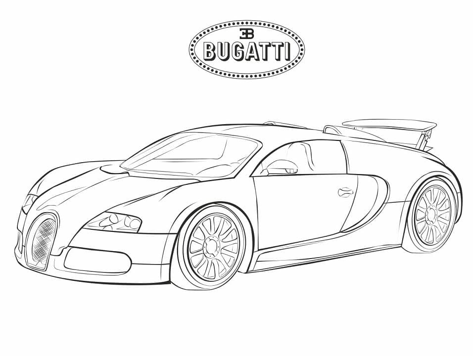 Free bugatti coloring page