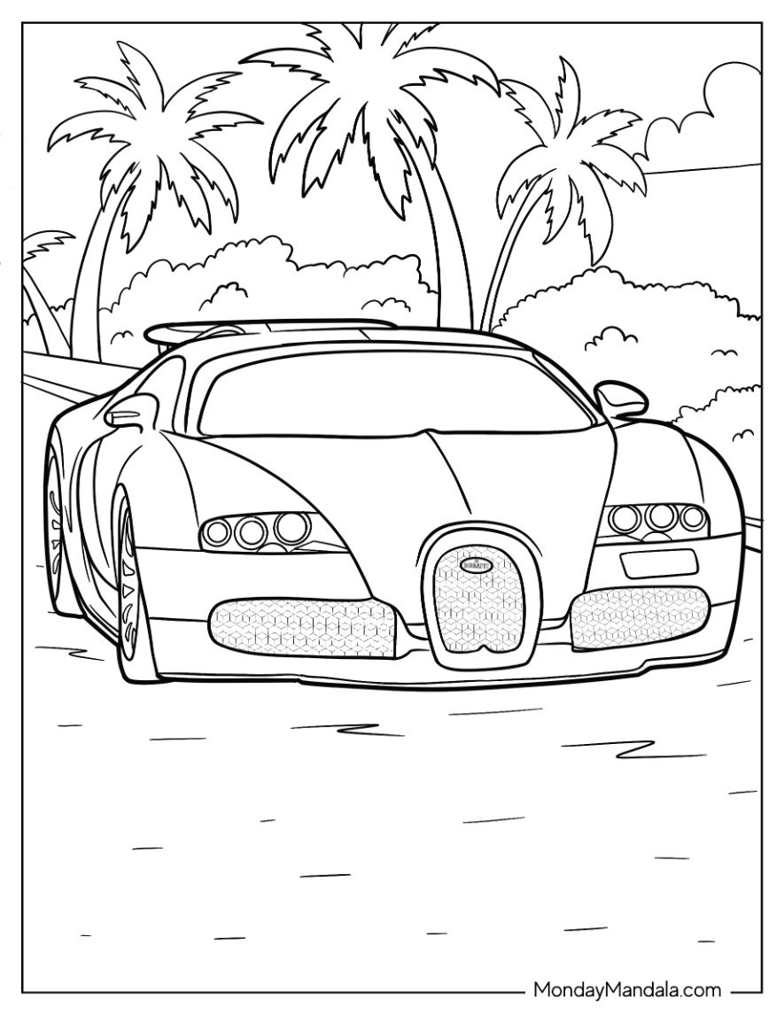 Bugatti coloring pages free pdf printables