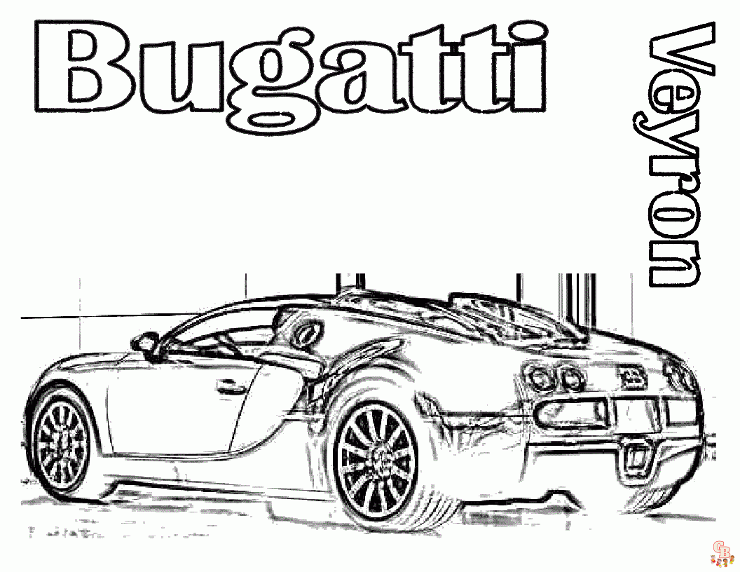 Top bugatti coloring pages for kids