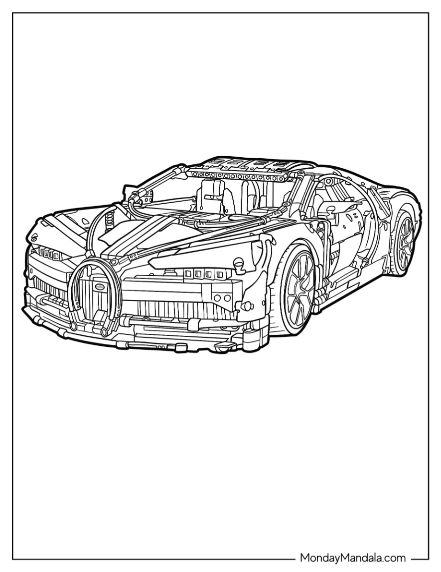 Bugatti coloring pages free pdf printables