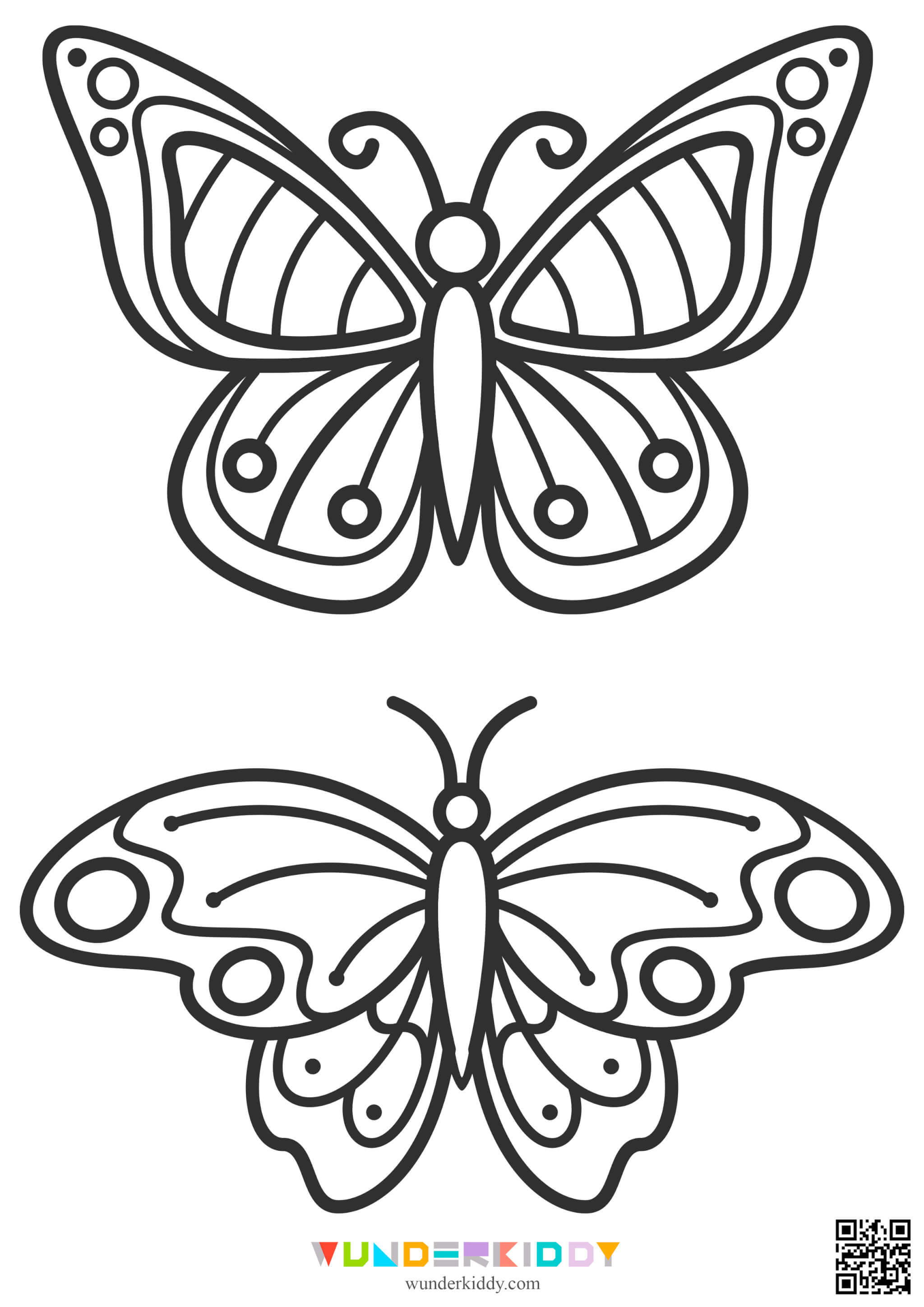 Free printable butterfly coloring book for preschoolers