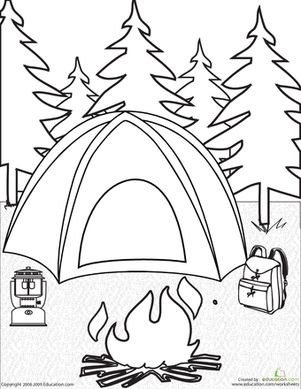 Camping worksheet education camping coloring pages camping theme preschool camping theme classroom