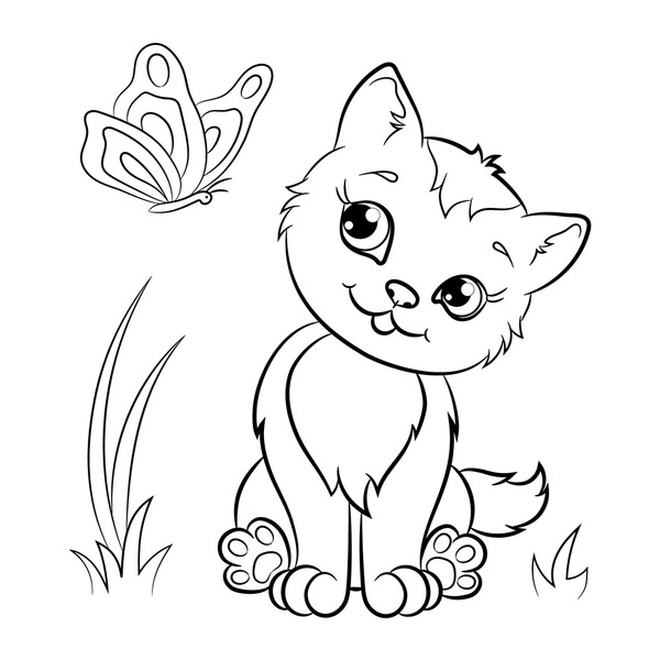 Thousand cartoon cat coloring pages royalty