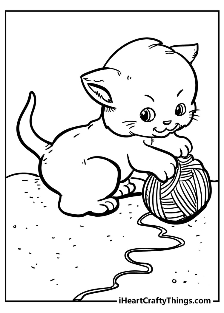 Cat coloring pages free printables