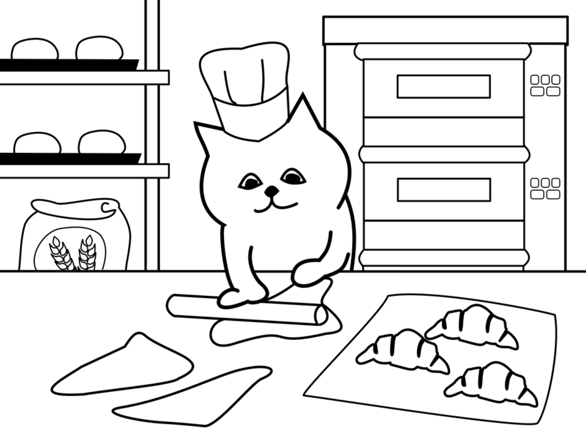 Cats personified free cat coloring pages for kids