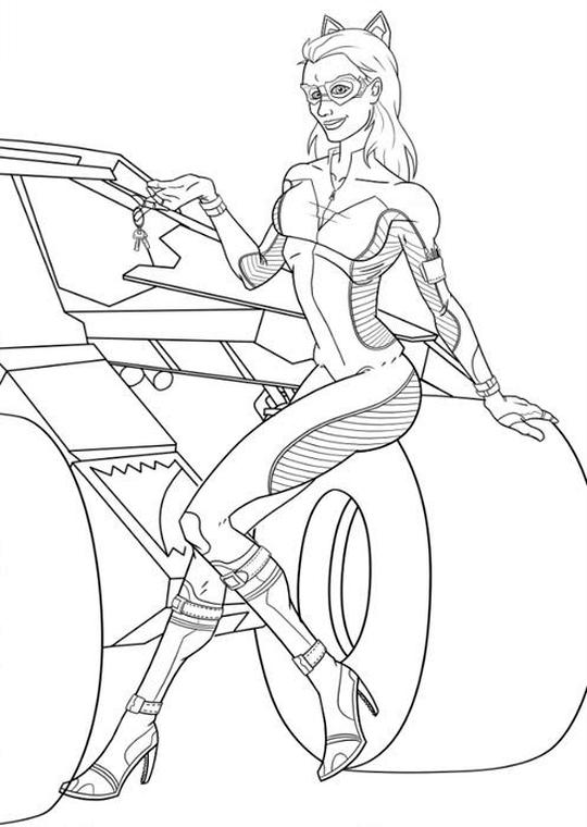 Get this superhero coloring pages catwoman