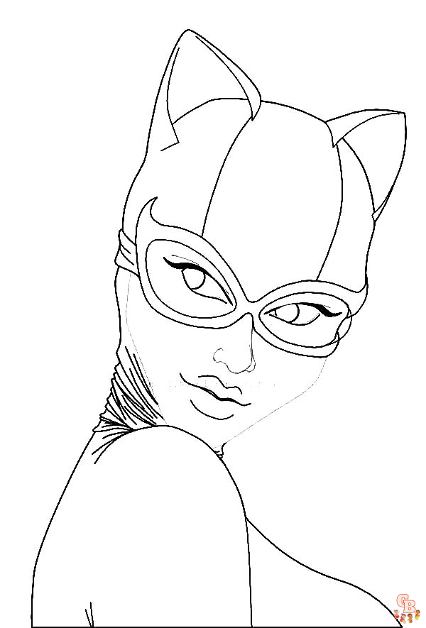 Unleash your creativity with catwoman coloring pages