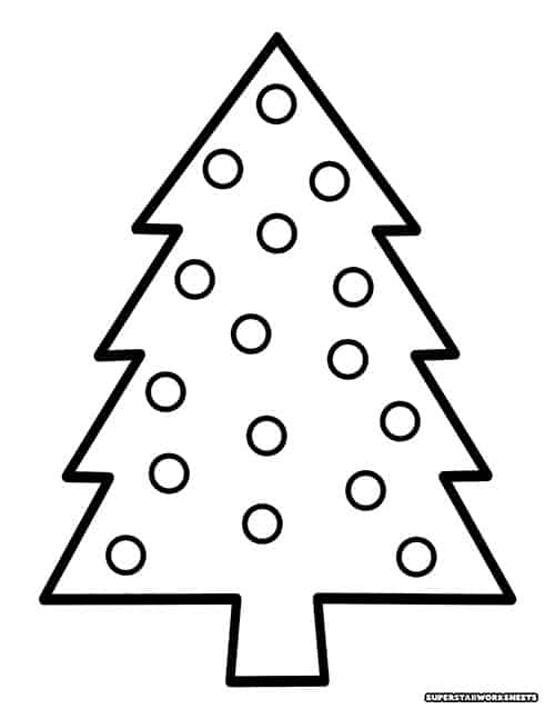 Christmas tree coloring pages