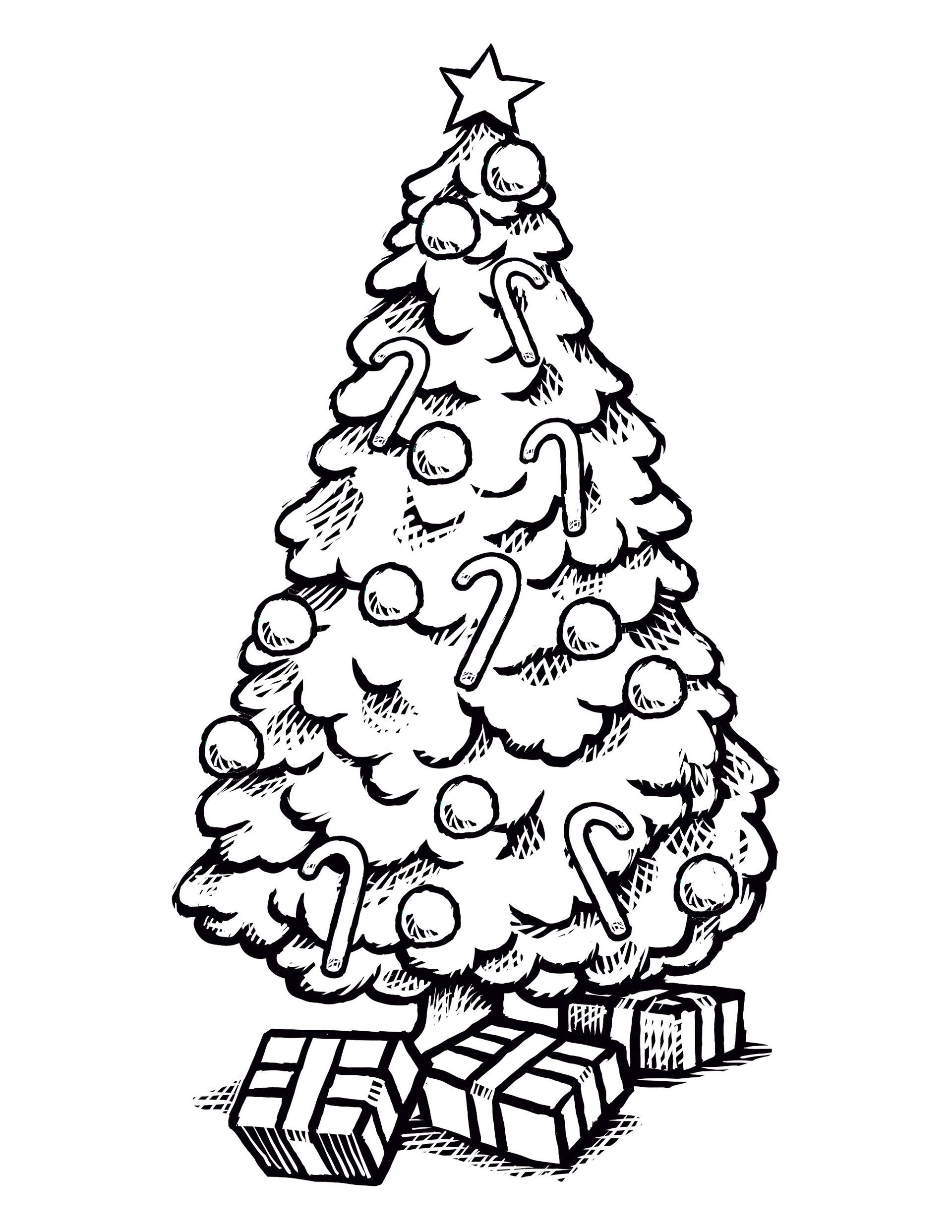 Christmas tree coloring