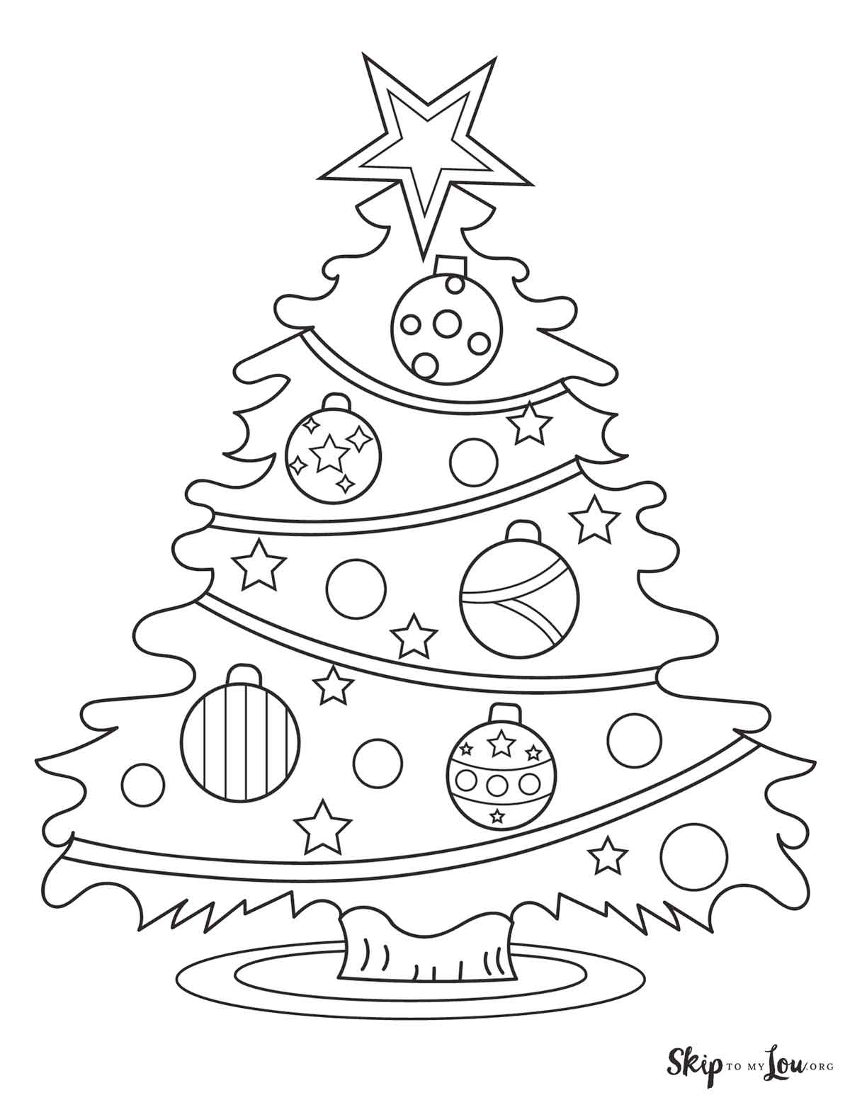 Free christmas tree coloring pages for festive fun skip to my lou