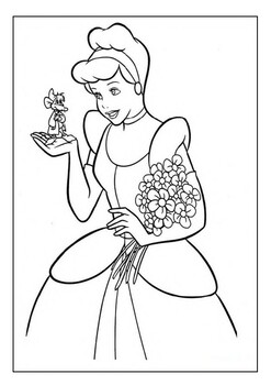 Cinderella coloring pages