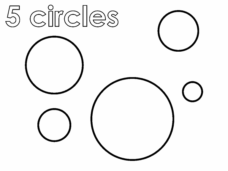 Coloring pages five circles coloring pages