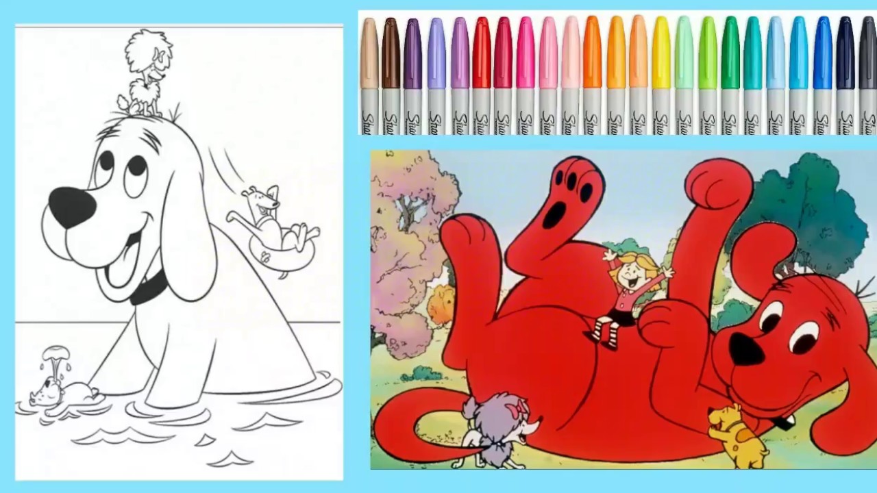 Clifford the big red dog coloring page