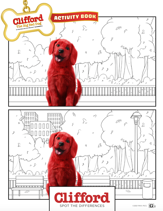 Clifford the big red dog printables and activity sheets