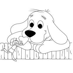 Clifford the big red dog coloring pages for kids printable free download