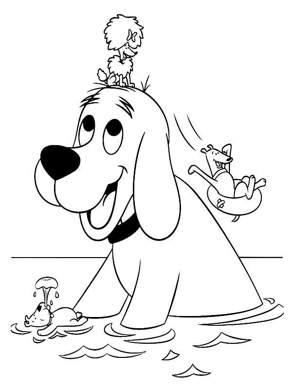 Clifford coloring pages printable for free download