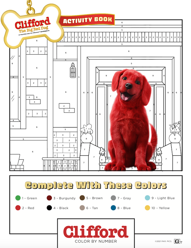 Clifford the big red dog printables and activity sheets