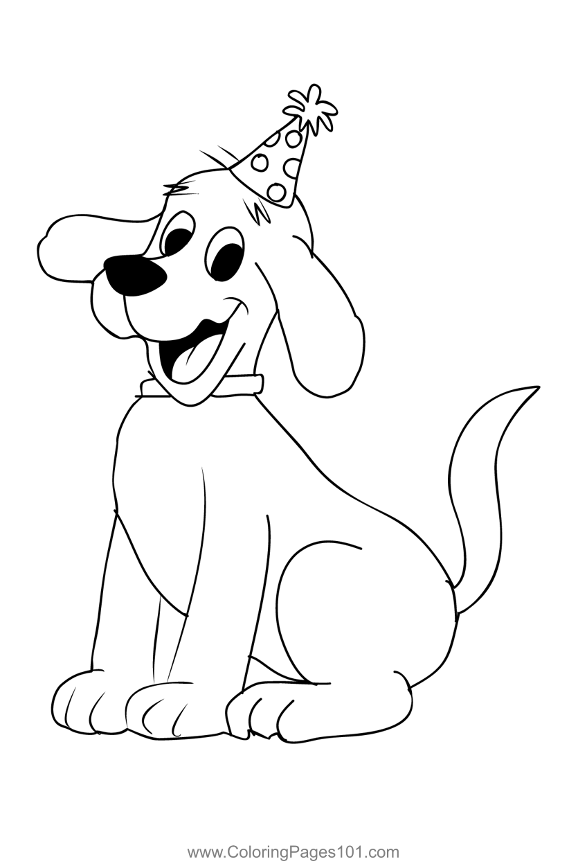 Clifford coloring page for kids