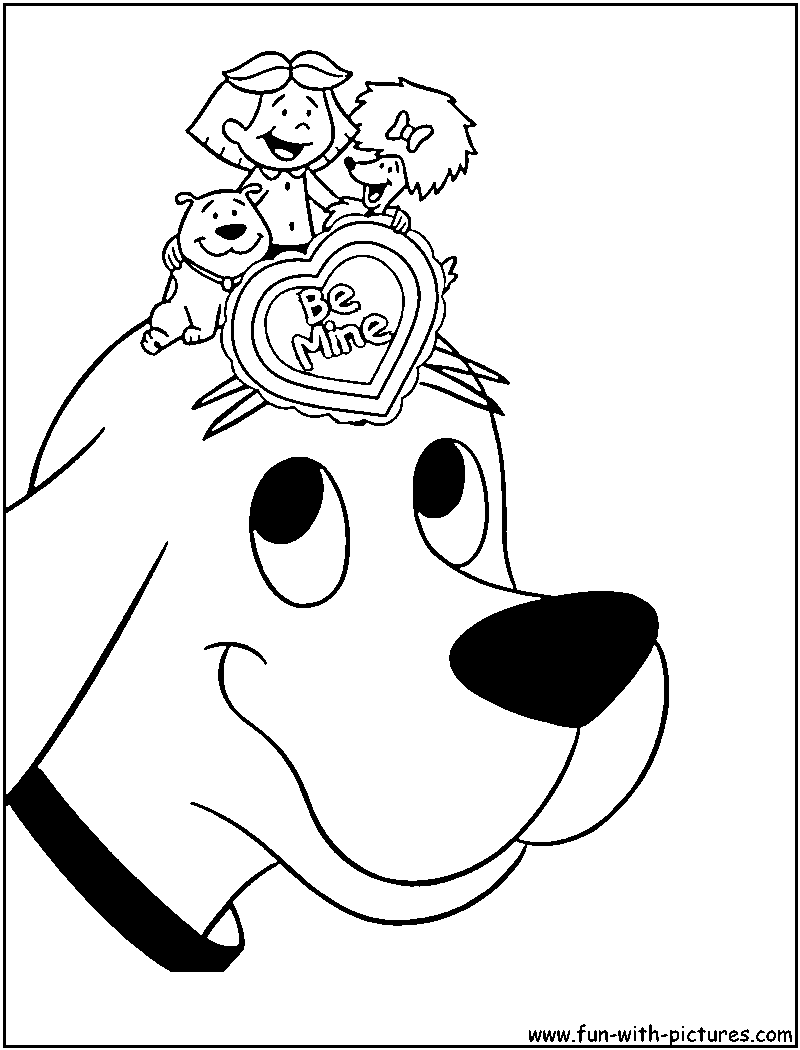 Clifford big red dog coloring page