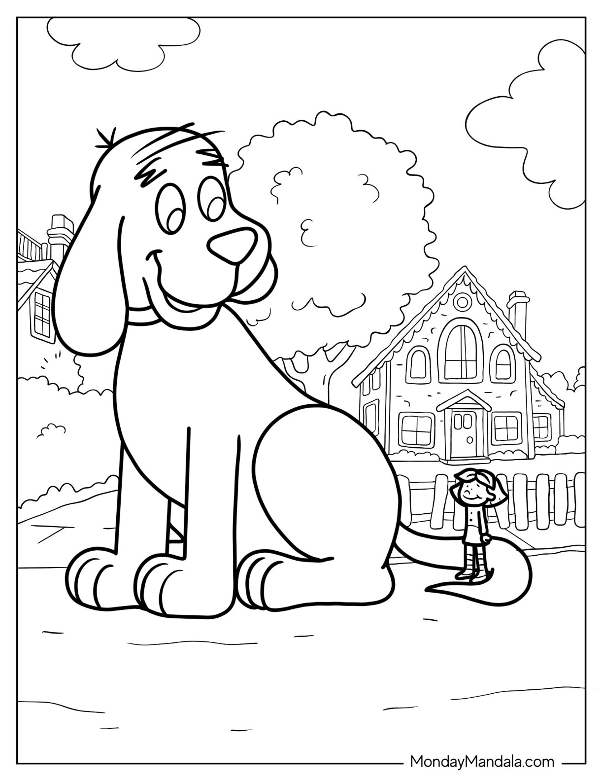 Clifford coloring pages free pdf printables