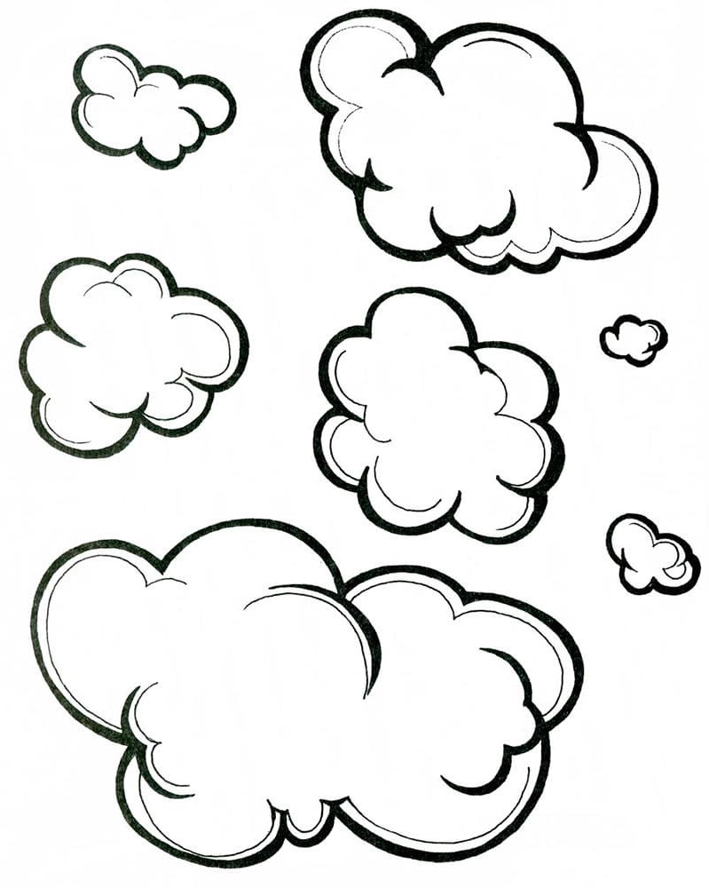 Coloring pages cloud coloring page toddlers