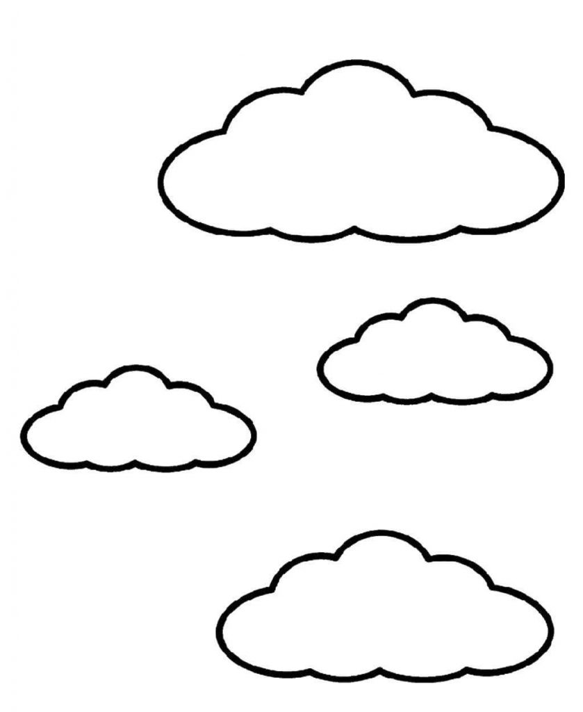 Coloring pages cloud coloring page toddlers