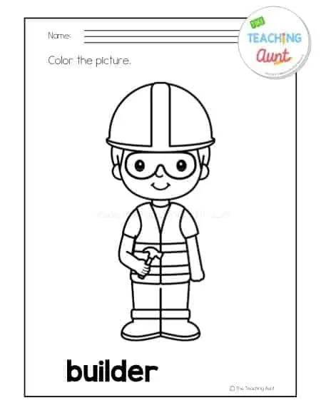 Munity helpers coloring pages