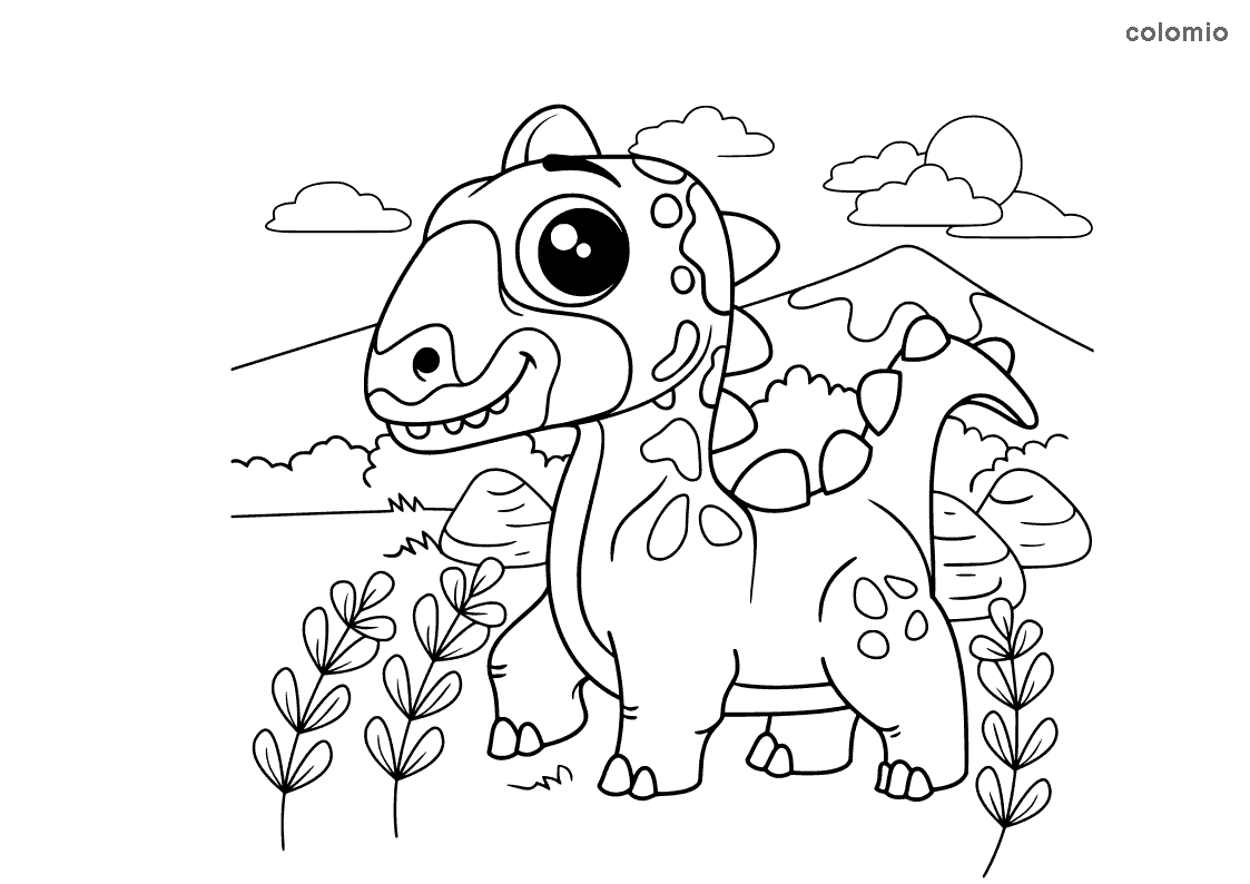 Dinosaur coloring pages free printable coloring pages