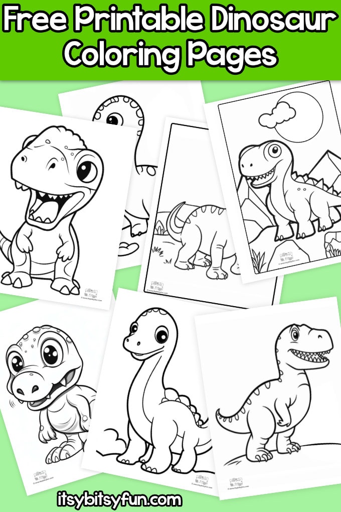 Free printable dinosaur coloring pages