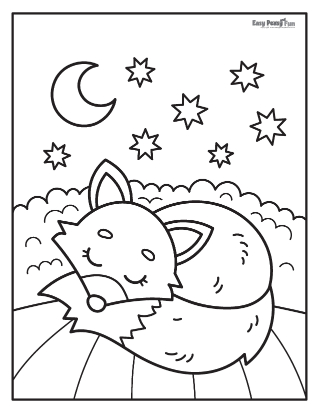 Fox coloring pages