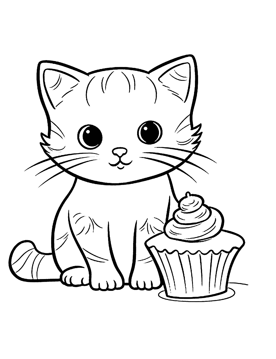 Cat coloring pages free printable sheets