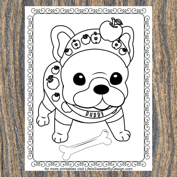 Puppy coloring pages free