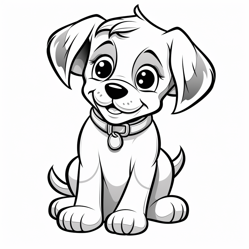 Cute puppy coloring pages