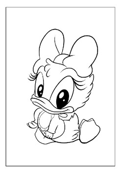 Printable daisy duck coloring pages for kids creative entertainment