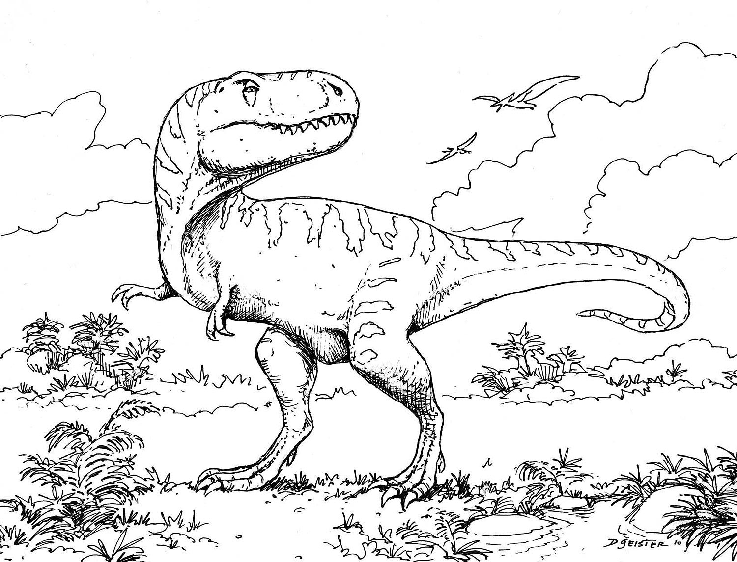 Free printable dinosaur coloring pages for kids