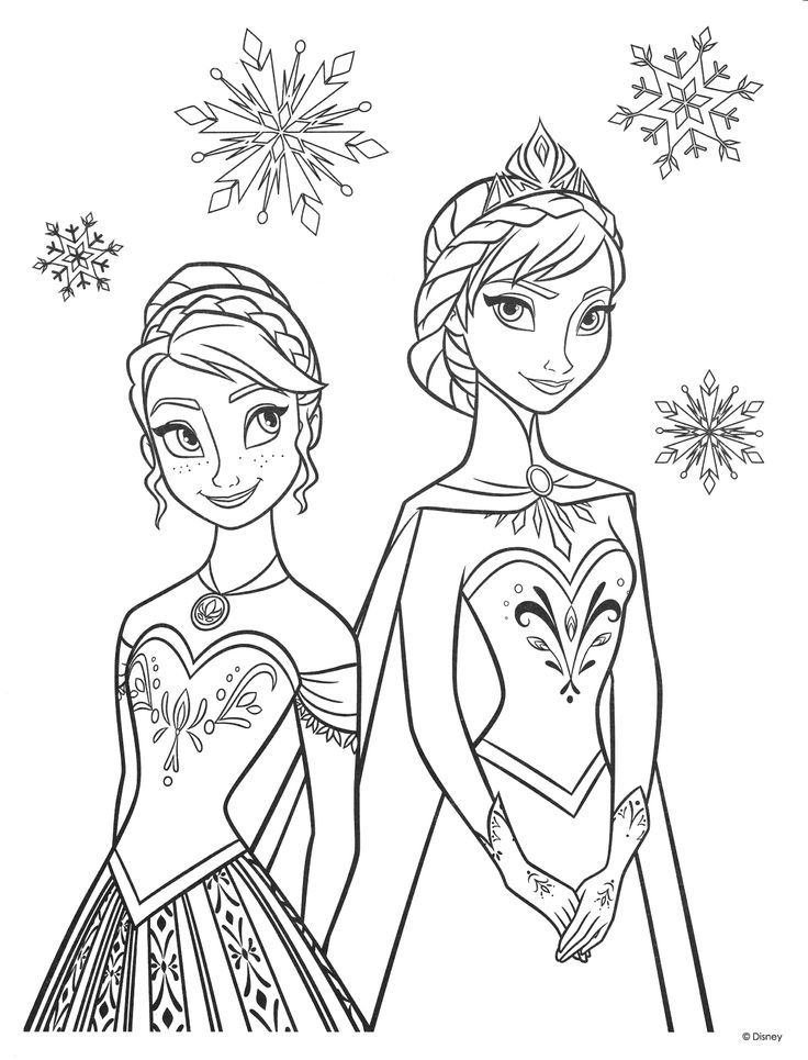 Beautiful frozen coloring pages