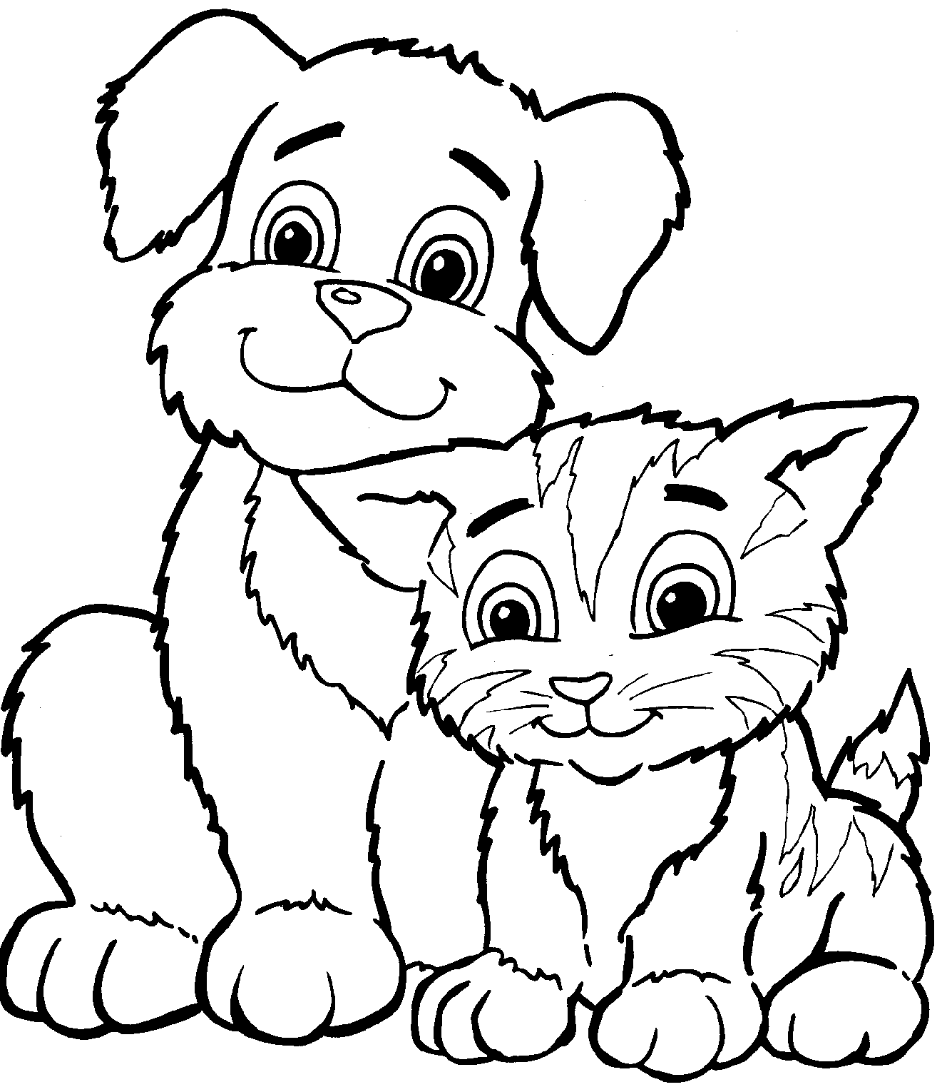 Free printable cat coloring pages for kids