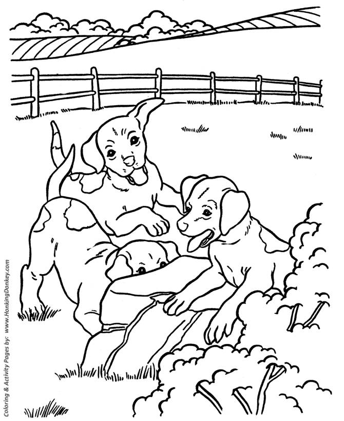 Dog coloring pages printable farm hound dogs coloring page sheet and kids activity page