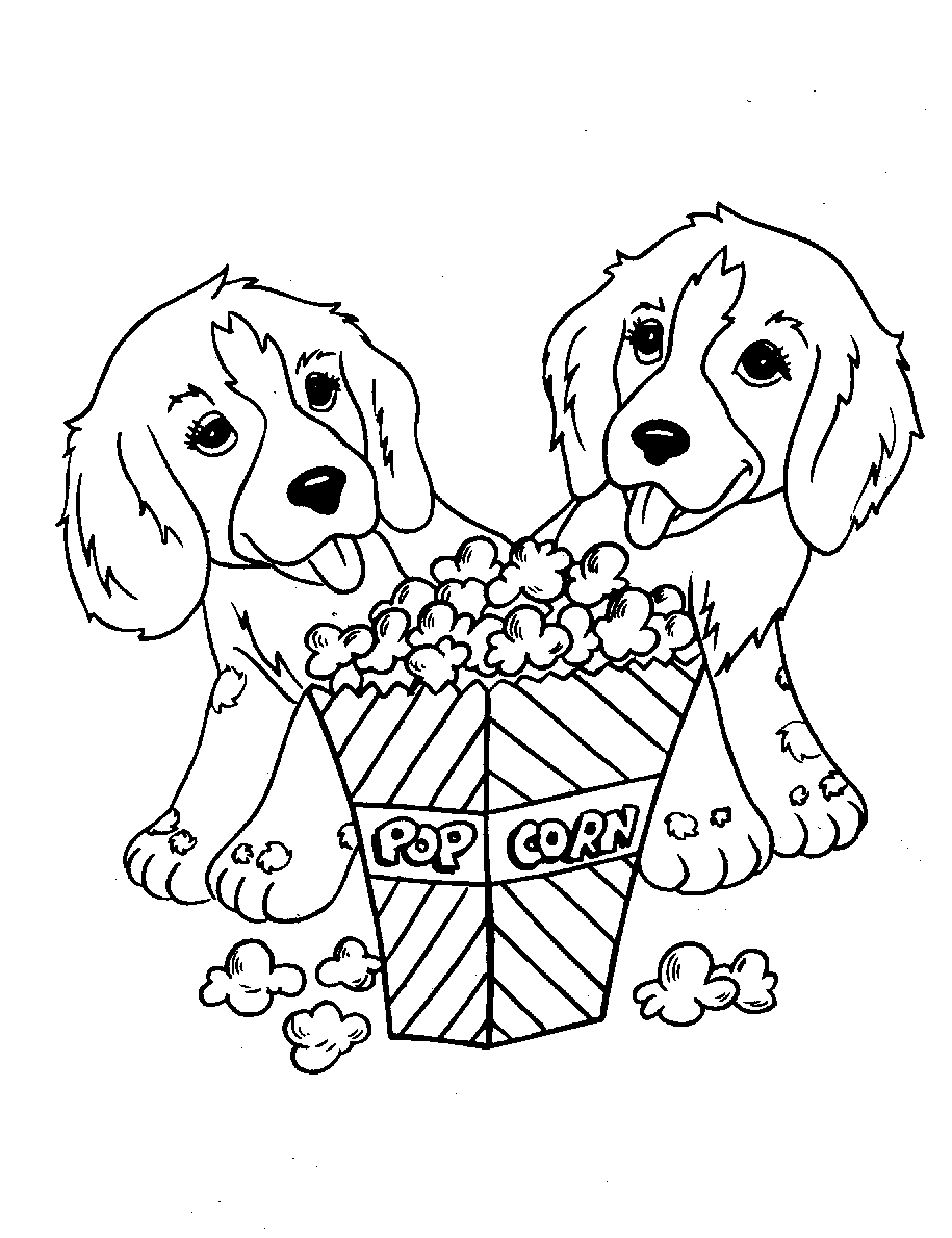 Puppy coloring pages