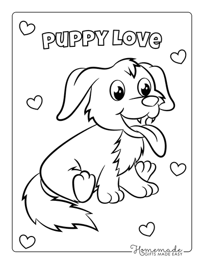 Free dog coloring pages for kids adults