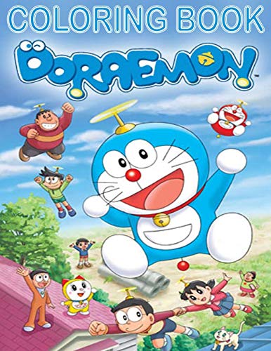 Doraemon loring book loring images for kids of all ages high quality illustrations gift for doraemon characters fans japanese series