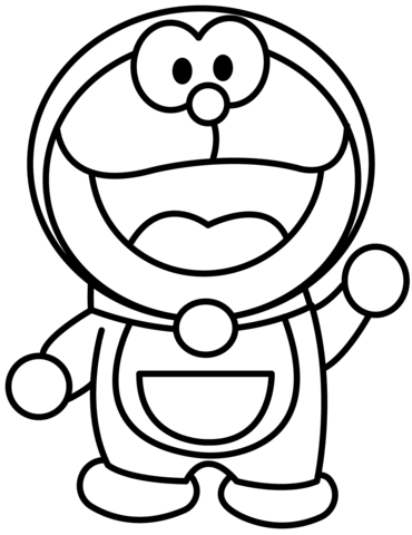 Chibi doraemon coloring page free printable coloring pages